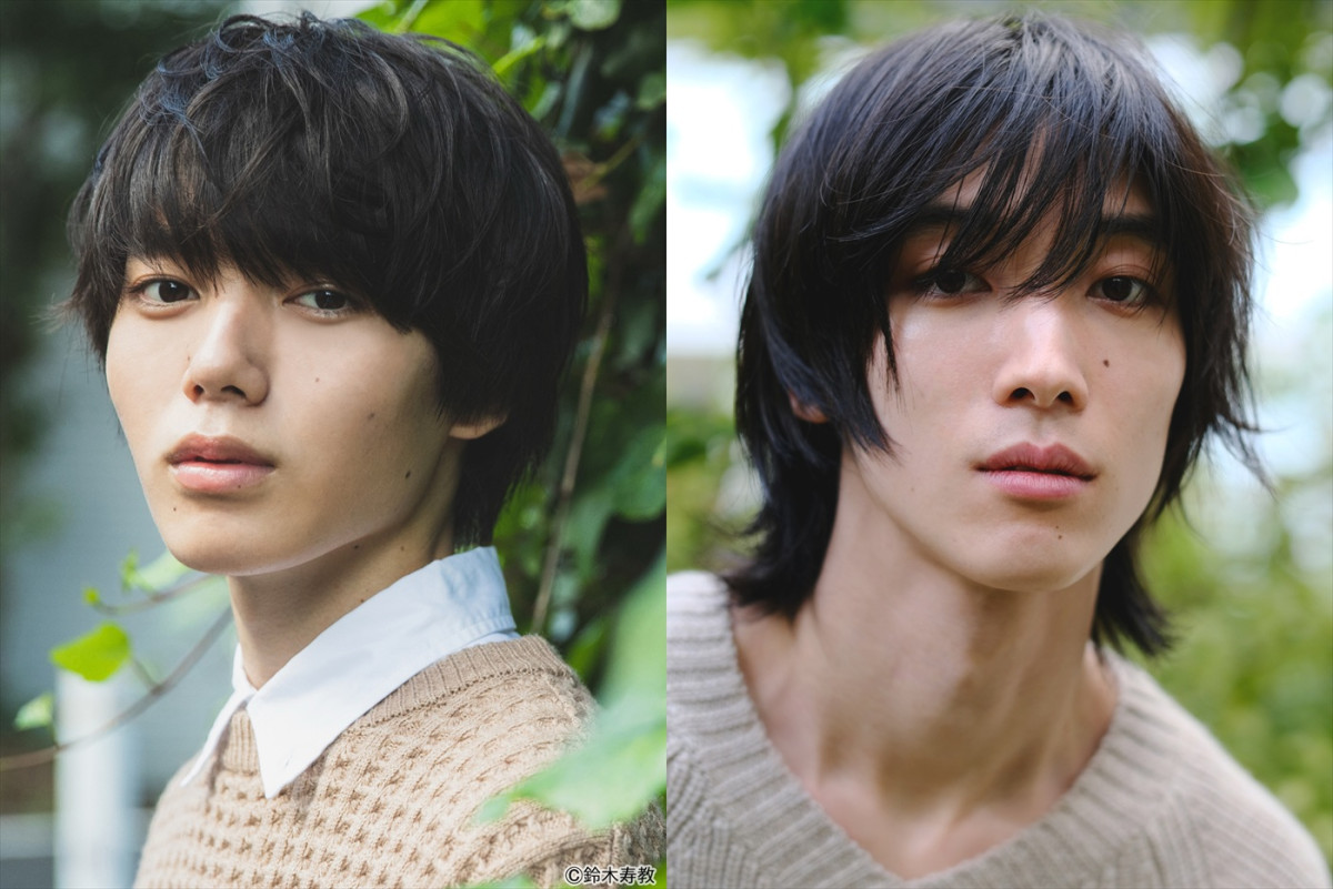 ドラマ『陽キャ集団にいる芹沢は、俺の前だと様子がおかしい』W主演（左から）小泉光咲（原因は自分にある。）、四坂亮翔