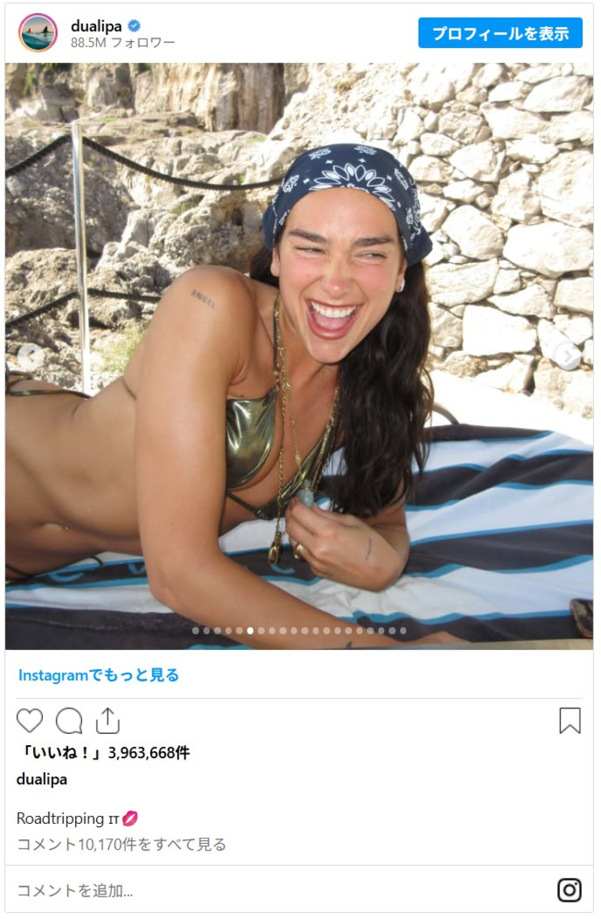 新婚デュア・リパ＆カラム・ターナー、ロマンティックなハネムーンフォトを振り返り！