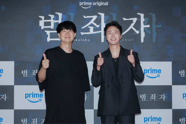 Prime Originalドラマシリーズ『犯罪者』プレミア上映会イベントに登壇した（左から）松永大司監督、チョン・イル