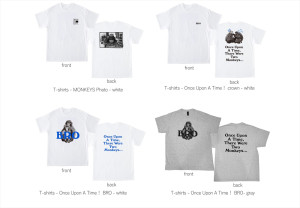 写真展「Once Upon A Time！」会場で販売されるオリジナルTシャツ