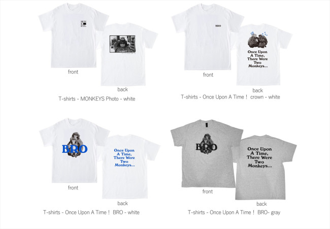 写真展「Once Upon A Time！」会場で販売されるオリジナルTシャツ