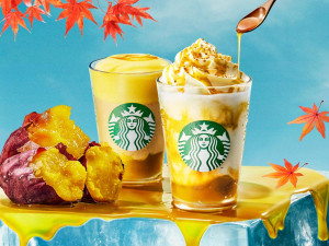 スタバ、“とろり蜜芋”新作ビバレッジは今日から発売！　濃密な味わいのフラペチーノ＆ティーラテ