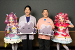 『映画名探偵プリキュア！不思議な庭と2人の秘密』にゲスト出演する（左から）コットン・西村真二、きょん