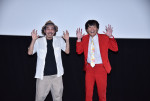 映画『オブセッション 災愛』トークイベント　左から上田慎一郎、あんこ