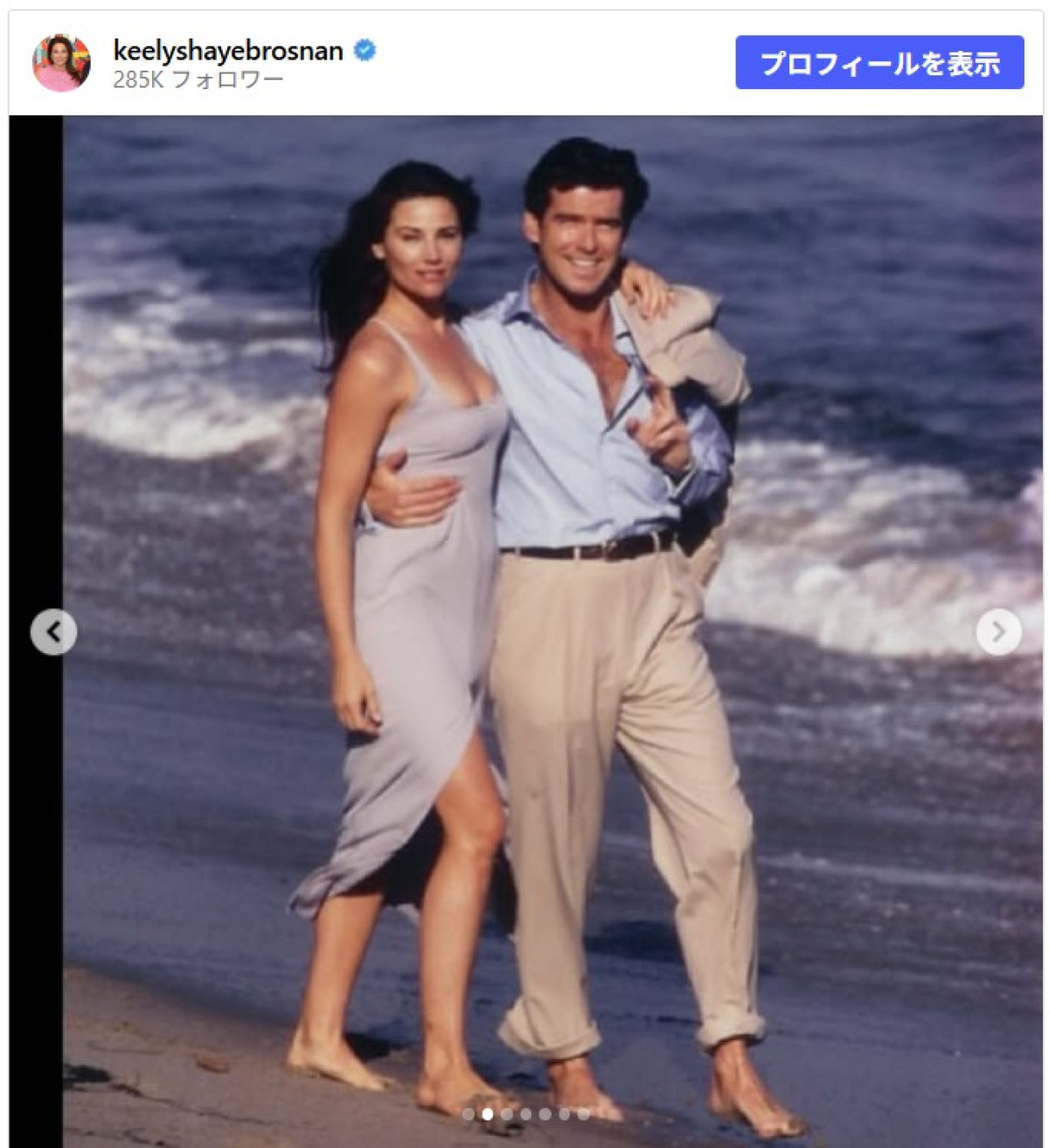 元007ピアース・ブロスナン、妻が素敵ショットで結婚25周年をお祝い