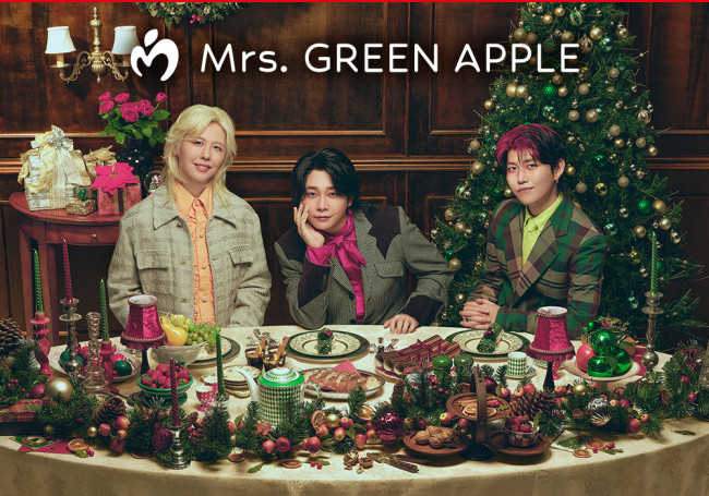 Mrs. GREEN APPLEの「クリスマスケーキ」詳細発表！　メッセージ動画が見れるケーキBOXで提供