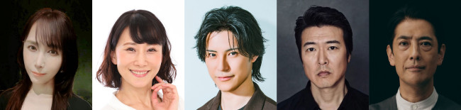 『マリア・シュトゥアルト』に出演する（左から）貴城けい、田野聖子、舟木健、豊原功輔、堀部圭亮