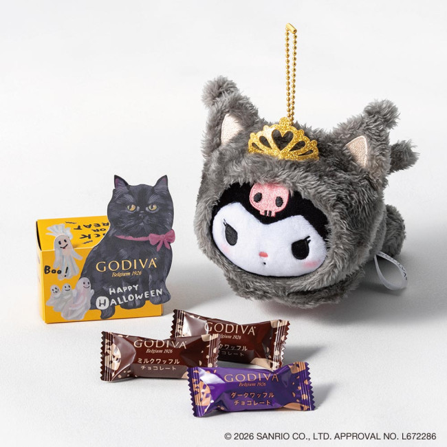 ゴディバ、クロミ＆ポムポムプリンが黒猫の姿で登場！　ハロウィーン限定コレクション9．9発売