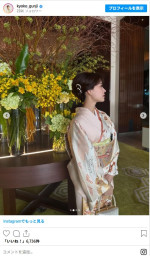 郡司恭子アナの着物姿が美しい　※「郡司恭子」インスタグラム
