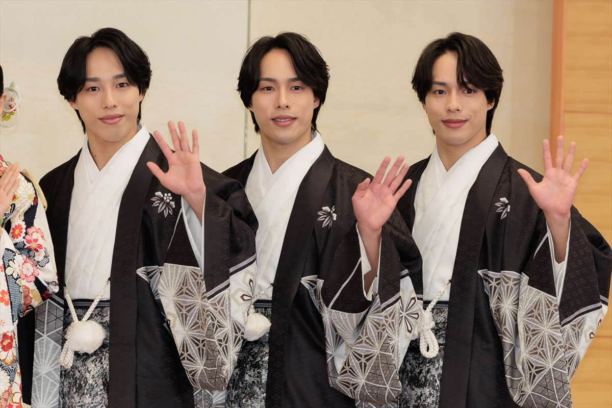 生見愛瑠「『見ない日ないね』と言われる人になりたい」　高石あかり、上坂樹里らエイベックス所属タレントと晴れ着お披露目