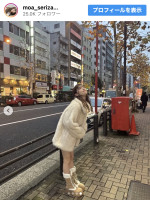 芹澤もあ、ふわふわ冬コーデ披露　※「芹澤もあ」インスタグラム