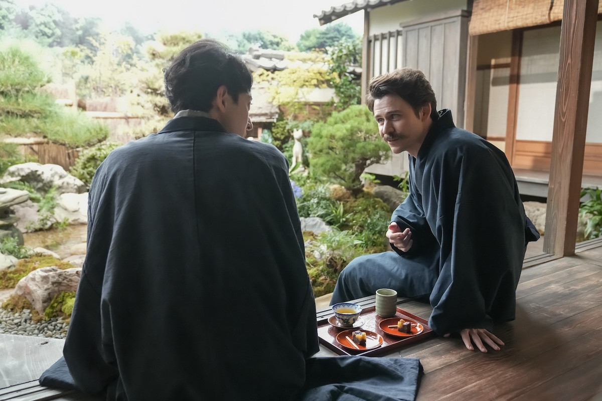 明日の『ばけばけ』トキ＆ヘブン、サワ＆庄田とバッタリ　ヘブンと庄田が意気投合