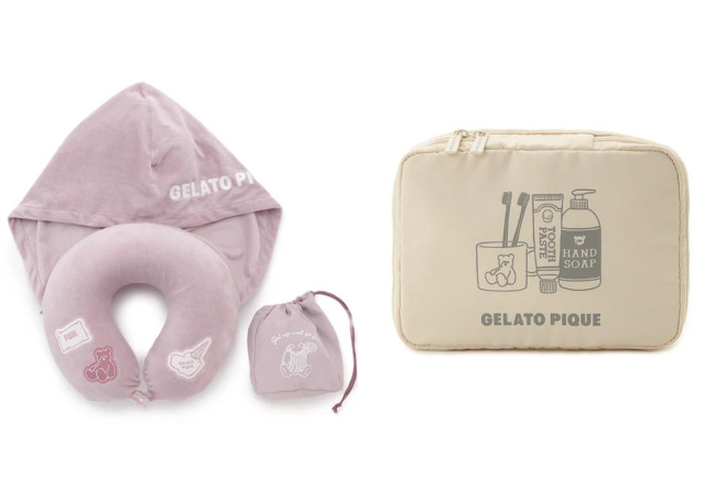 ジェラピケ「トラベルグッズ」登場！　ベアやアイスモチーフがかわいい「ネックピロー」など全9種