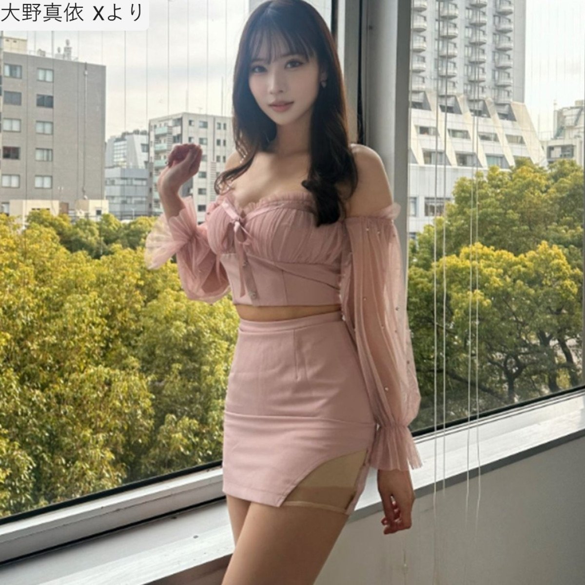 大野真依、ソロショット　※「大野真依」X