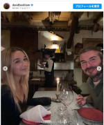 デヴィッド・ベッカム、14歳の末っ子ハーパーとスキー旅行　※「デヴィッド・ベッカム」Instagram