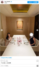 阿部なつき、姉妹で“銀座ランチ”　※「阿部なつき」Instagram