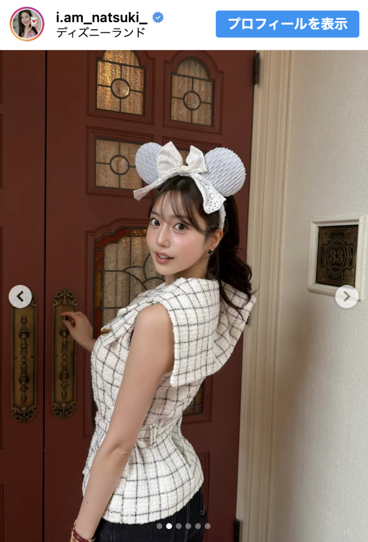 「絵になります」“令和の峰不二子”阿部なつき、ノースリーブ“ディズニーコーデ”で“秘密の場所”訪問