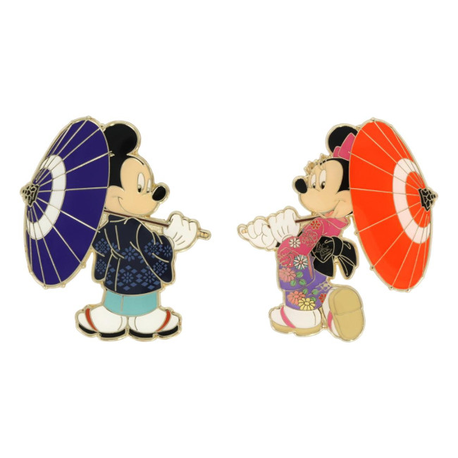 ディズニーリゾート　フィギュア　ミッキー ミニー　和傘　和装　着物　傘 写真）TDR、“和装姿”のミッキー＆ミニーグッズ発売へ！ 浮世絵のような