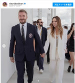 「Nuスタジアム」除幕式に駆けつけたベッカム一家　※「ヴィクトリア・ベッカム」インスタグラム
