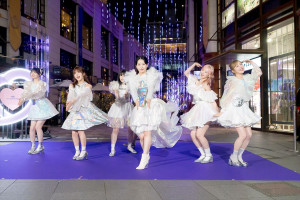 NTTドコモpresents“ナイトグラフィーイルミネーション by Galaxy with ME：I”点灯式に登壇したME：I