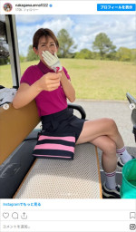 中川安奈、ミニスカゴルフコーデがかわいい！　※「中川安奈」Instagram