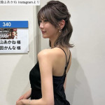 171cm“人気ABEMAアナウンサー”、黒のドレス姿で美スタイル全開！　「とっても良い」「可愛すぎ」