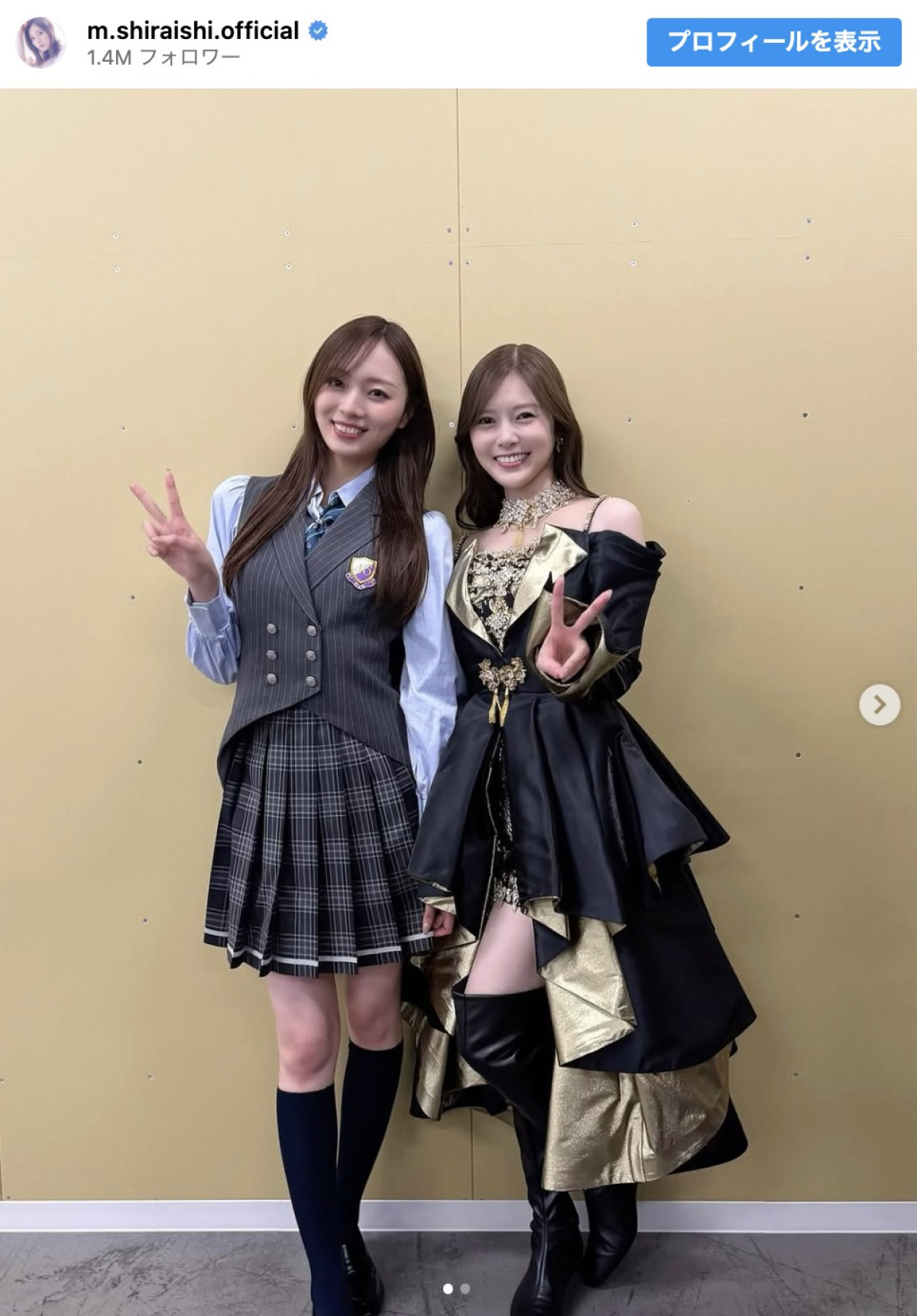 梅澤美波（左）と白石麻衣（右）　※「白石麻衣」インスタグラム