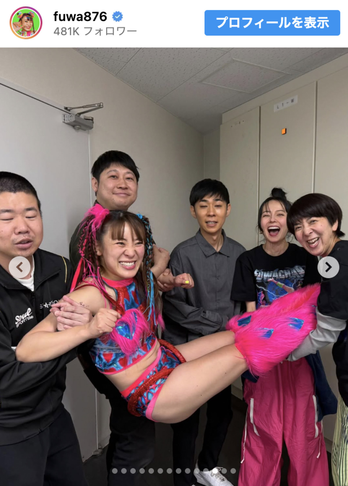 プロレスで活動再開のフワちゃん、売れっ子芸能人友だちら観戦に感謝「大切なズッ友のみんなたち」