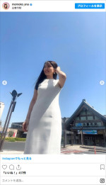 道岡桃子アナ、かわいらしいミニ丈ワンピ姿　※「道岡桃子」Instagram