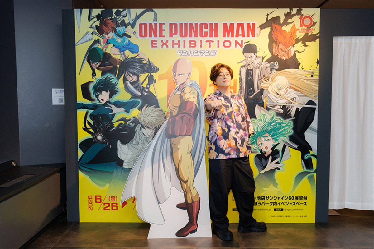 『ワンパンマン』第3期第2クールキービジュアル公開！　本日スタートの「ワンパンマン展」を緑川光が最速体験