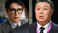 ドラマ『俺たちの箱根駅伝』（左から）編成局長演じる高橋克典、スポーツ局長演じる市川猿弥