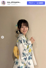 白山乃愛、浴衣姿を披露　※「白山乃愛」Instagram