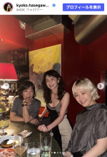 長谷川京子、美しいキャミワンピ姿に反響　※「長谷川京子」Instagram