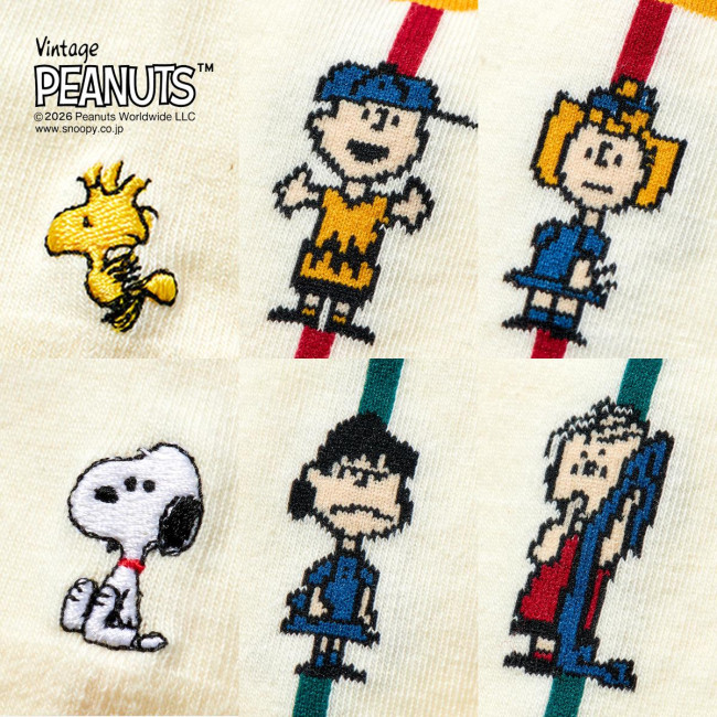 70年代 スヌーピーとピーナッツギャング　ソフビ　プッシュピンズ　まとめて 写真）『PEANUTS』1960年代のスヌーピーを表現した靴下が登場