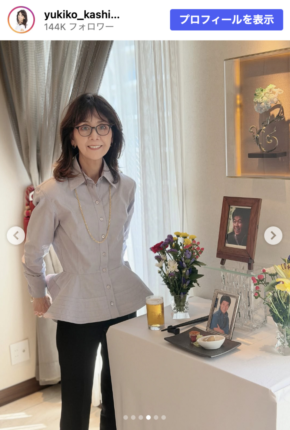日航機墜落から41年、柏木由紀子が夫・坂本九さんのお墓参り「さみしさつのることもあります」