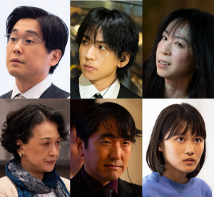 ドラマ『ライフトレード』に出演する（上段左から）山崎樹範、鈴木大河（IMP.）、遊井亮子、（下段左から）伊勢志摩、本多力、青山姫乃