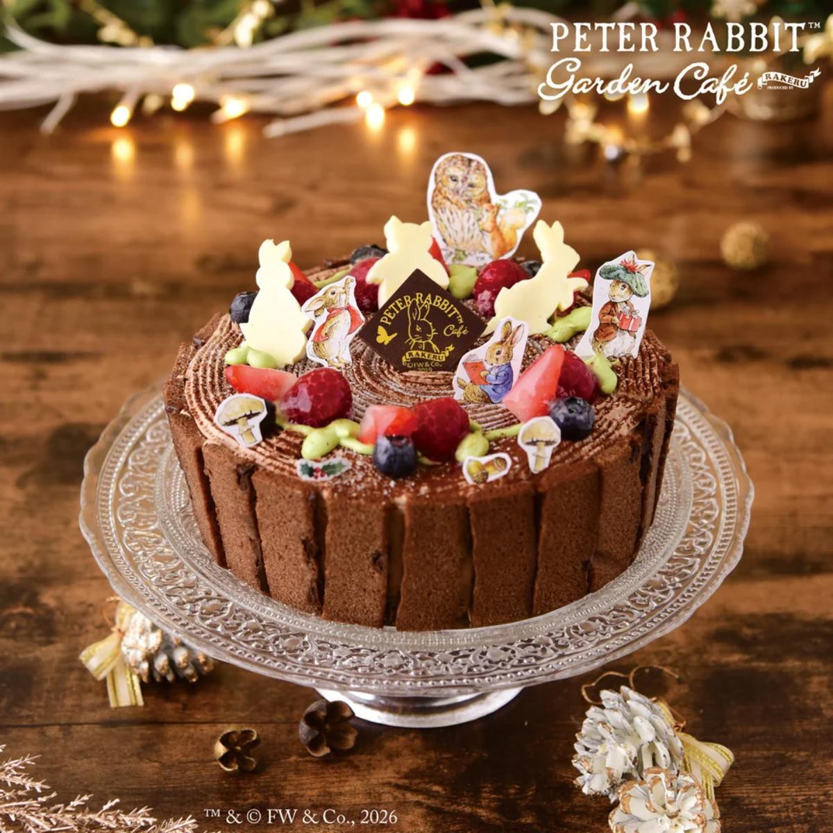 ピーターラビットの「クリスマスケーキ」予約開始！　オーナメント＆トートバッグが付属