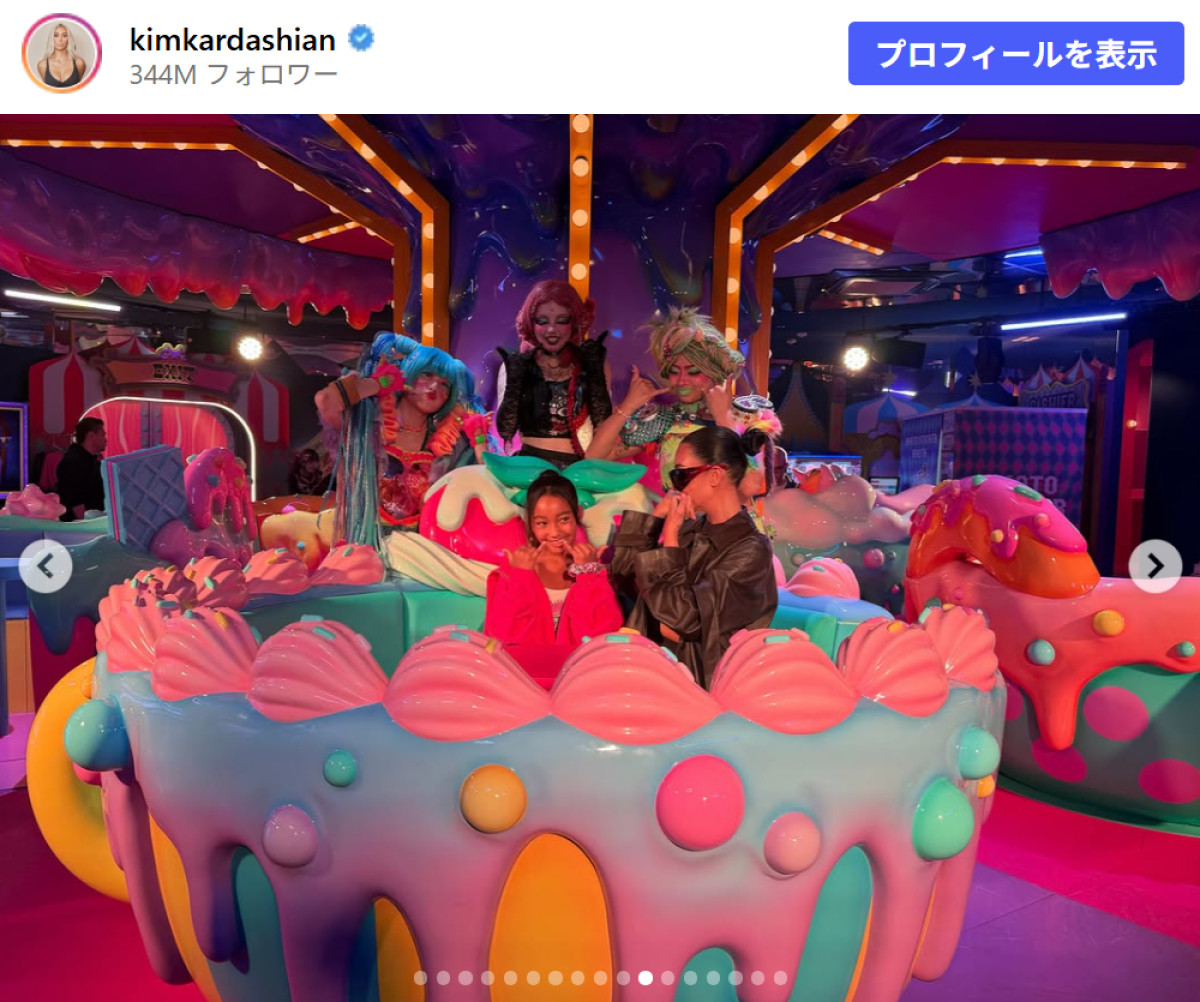 来日したキム・カーダシアン、原宿＆歌舞伎横丁など観光ショットを多数投稿