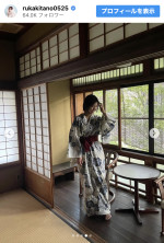 北野瑠華、妖艶な浴衣姿を披露　※「北野瑠華」インスタグラム