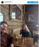 デヴィッド・ベッカム、14歳の末っ子ハーパーとスキー旅行　※「デヴィッド・ベッカム」Instagram