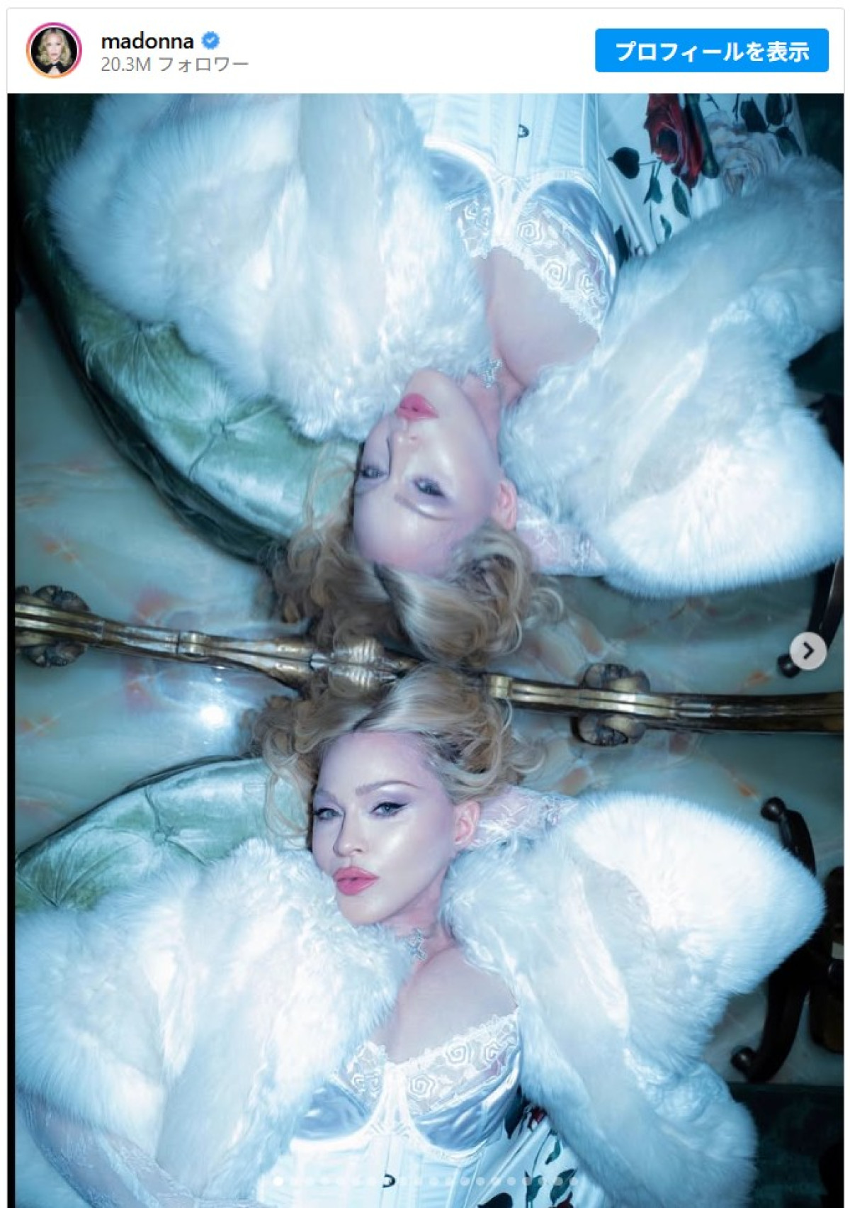 67歳マドンナ、“ライク・ア・ヴァージン”再現のブライダル姿　「美しい」「結婚して」の声