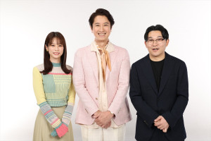 『SUNDAYブレイク.』に出演する（左から）鈴木唯アナウンサー、谷原章介、伊藤俊介（オズワルド）