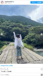 北野瑠華、写真集撮影中の自然体の様子　※「北野瑠華」Instagram