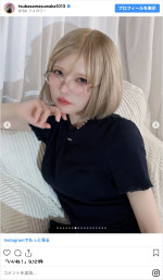 益若つばさ、初の“切りっぱなしボブ”　※「益若つばさ」インスタグラム