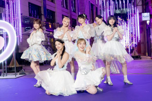 NTTドコモpresents“ナイトグラフィーイルミネーション by Galaxy with ME：I”点灯式に登壇したME：I