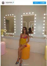 自身のビューティーブランド「Rhode」のイベントにて　※「ヘイリー・ビーバー」Instagram