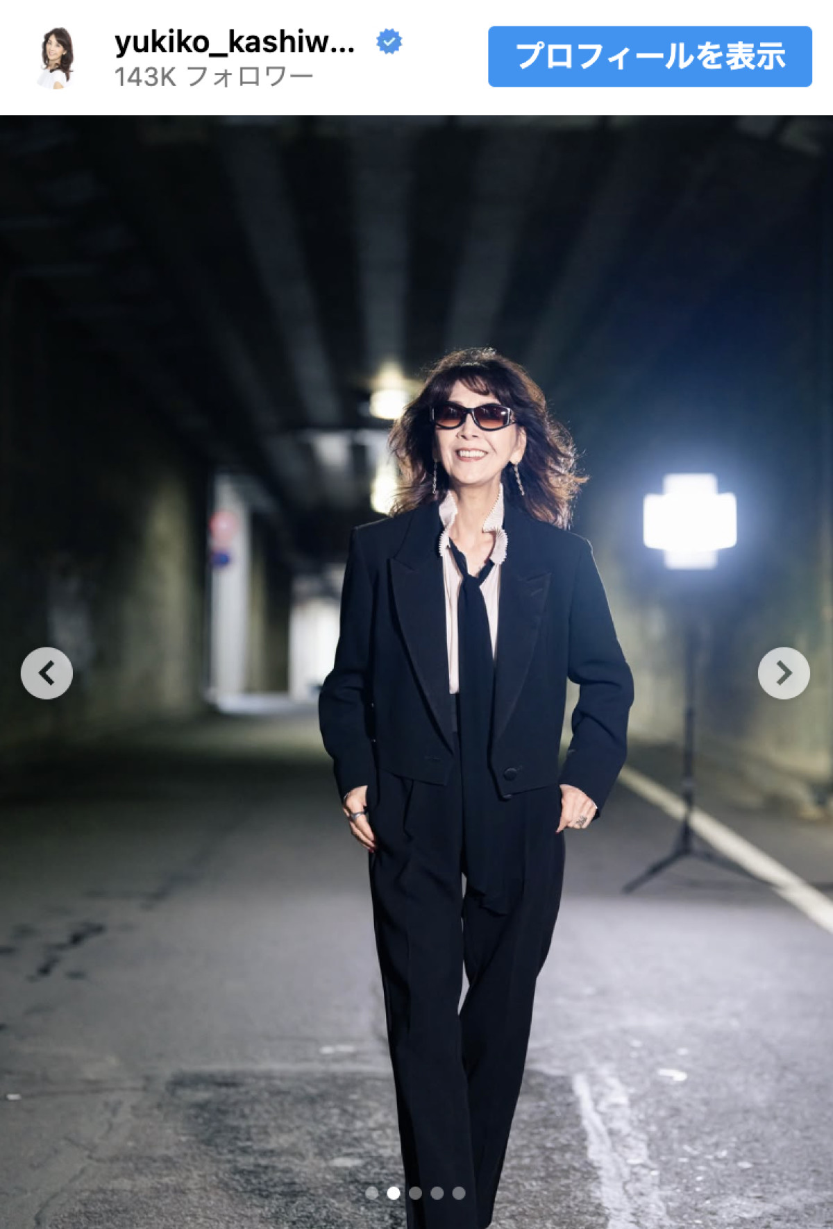 柏木由紀子78歳、イメージ激変！クールなモノトーンコーデがかっこよすぎ！