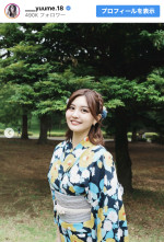 林ゆめ、涼しげな浴衣姿　※「林ゆめ」Instagram