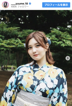 林ゆめ、涼しげな浴衣姿　※「林ゆめ」Instagram