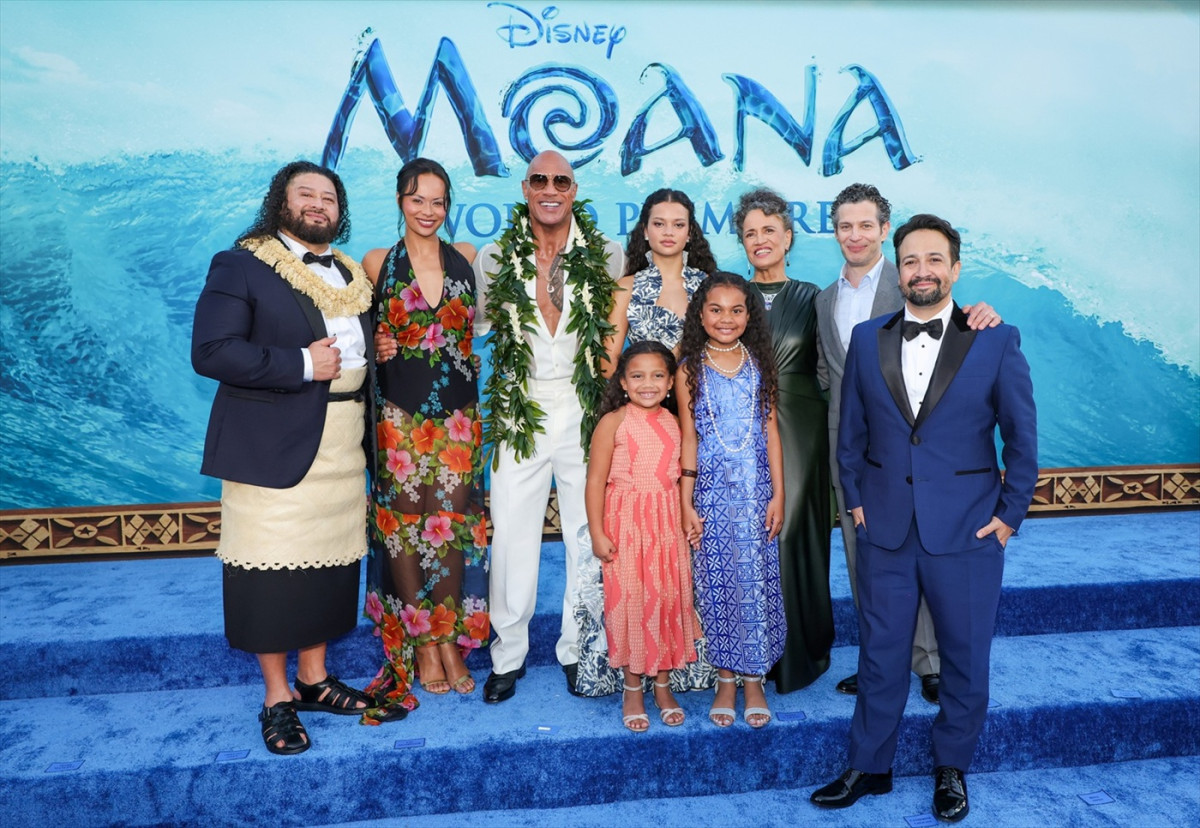 ドウェイン・ジョンソンら豪華キャストが集結！　実写『モアナと伝説の海』ワールドプレミア